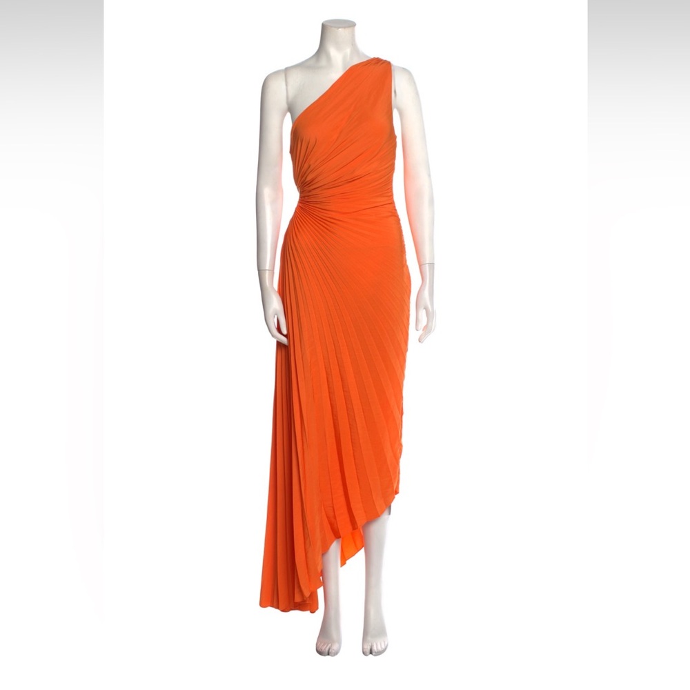 ALC Delfina pleated cutout dress